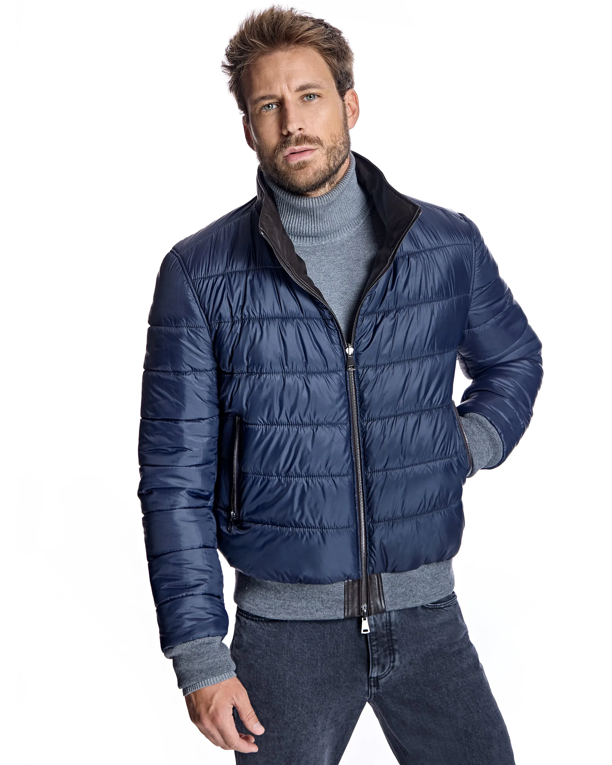 Reversible Men's Leather Jacket