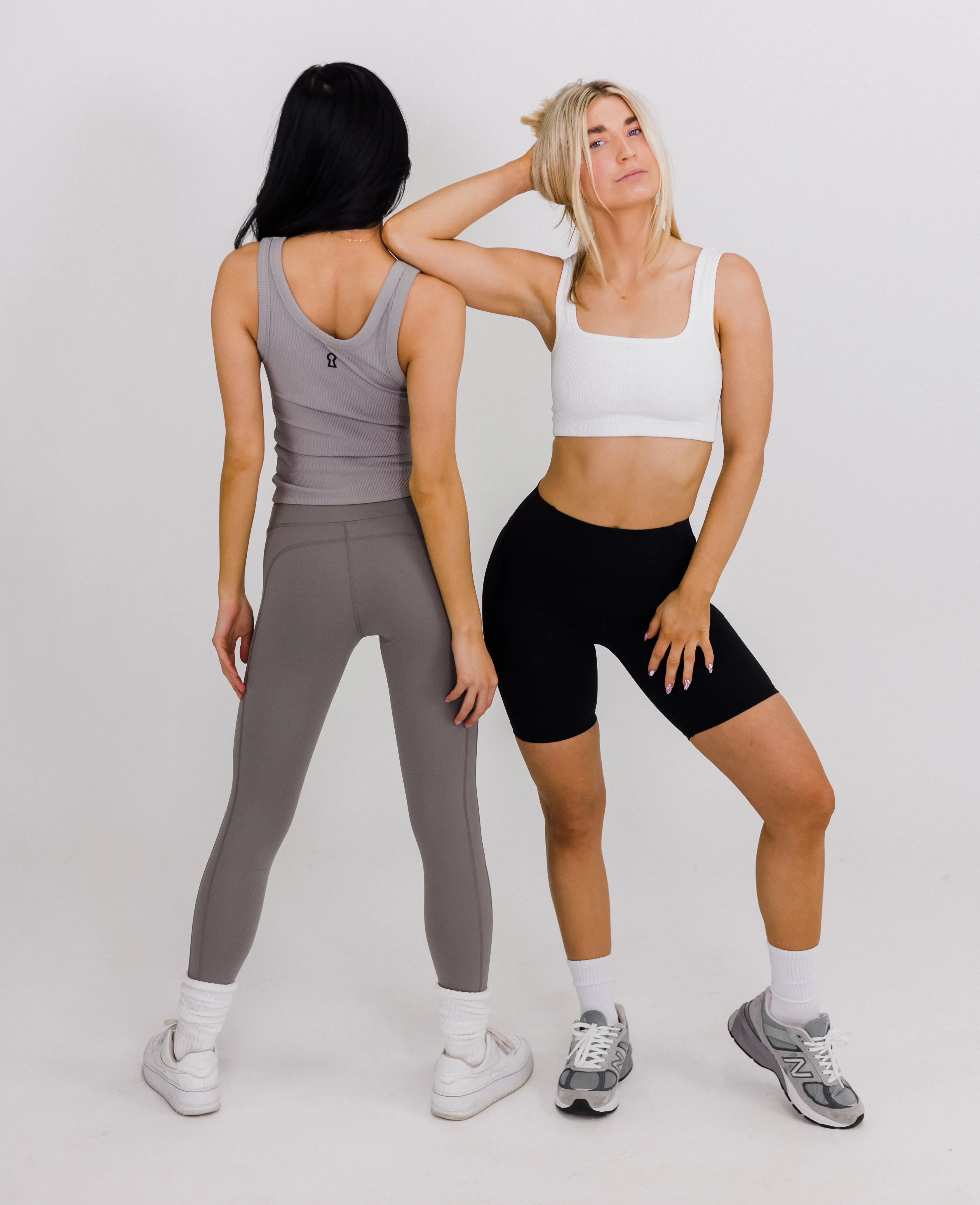Ribbed Crop - White