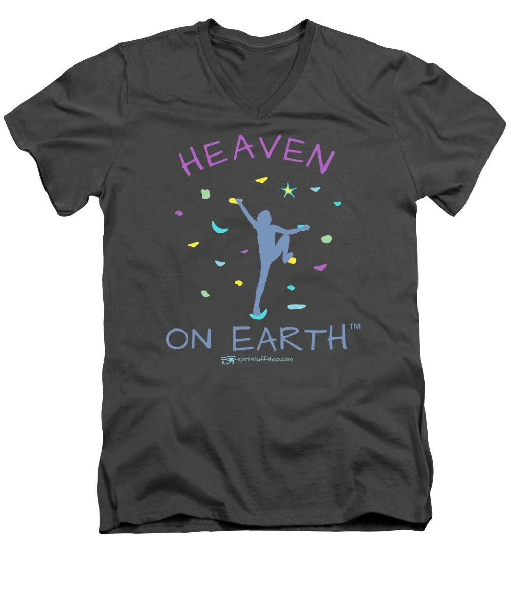 Rock Climbing Heaven On Earth - Men's V-Neck T-Shirt
