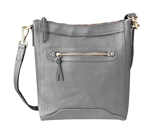 Roma Leathers Genuine Leather Cross Body Concealed Carry Purse