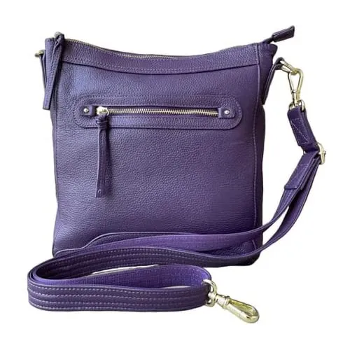 Roma Leathers Genuine Leather Cross Body Concealed Carry Purse