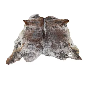 Snake  Print  on Tricolor  COWHIDE - 74 x 70 INCHES - Premium Cowhide Leather