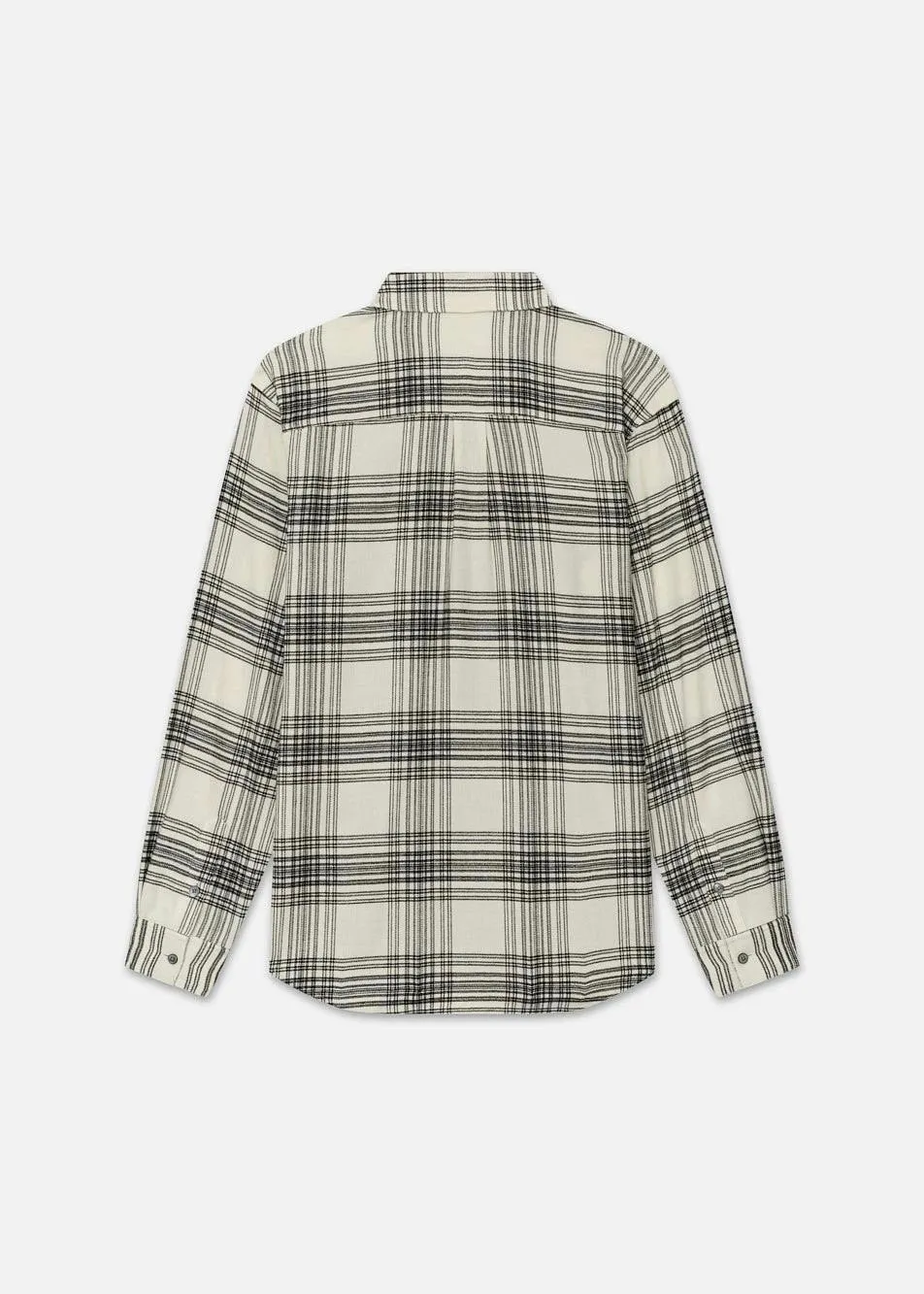 Spring Plaid Shirt (White Canvas/Black)