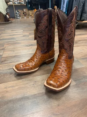 TANNER MARK OSTRICH PRINT WESTERN BOOTS