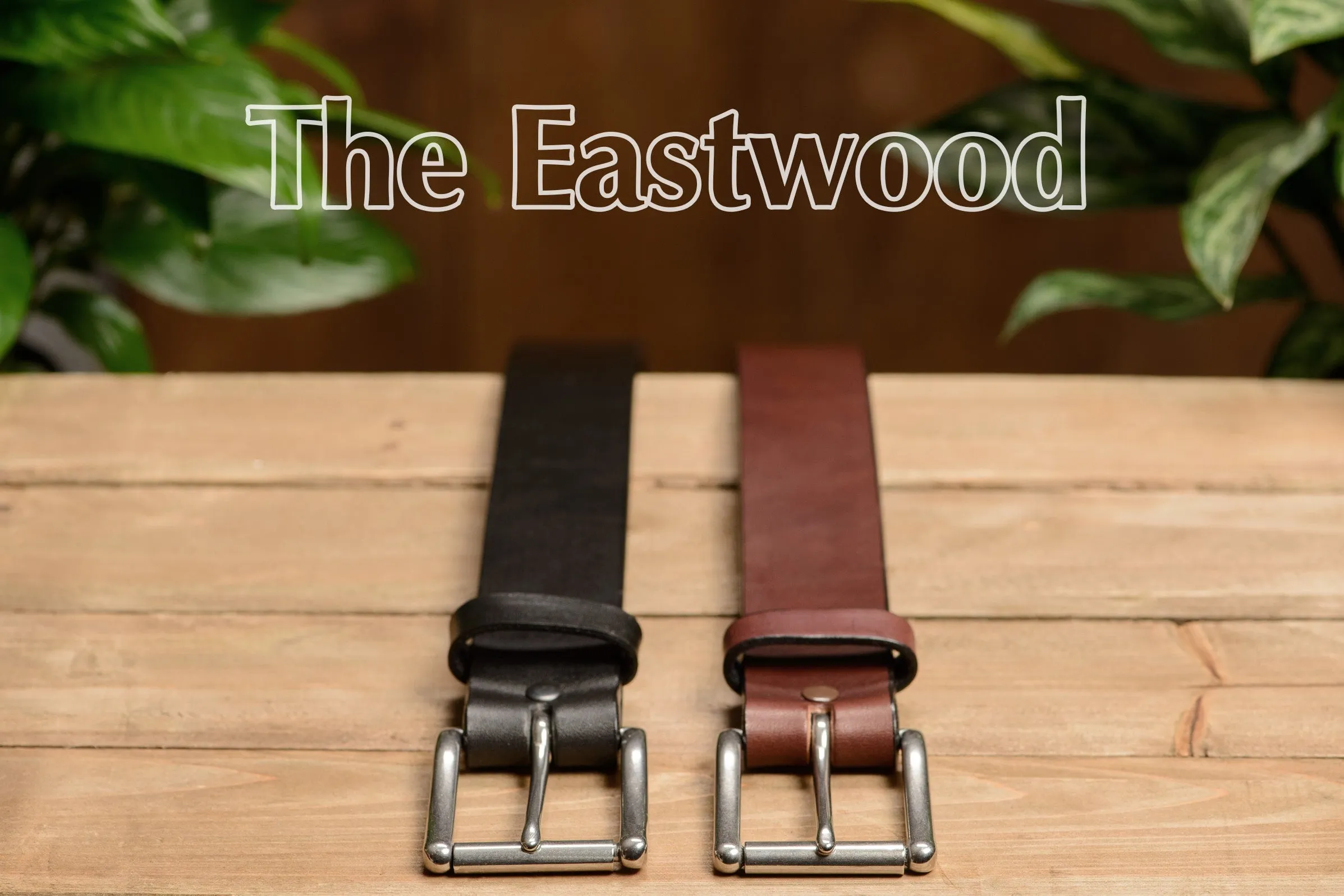 The Eastwood: Men's Brown Non Stitched Leather Belt Max Thick 1.75" Extra Wide