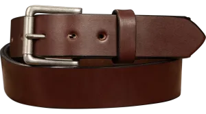 The Maverick: Men's Brown Non Stitched Leather Belt - 1.50"