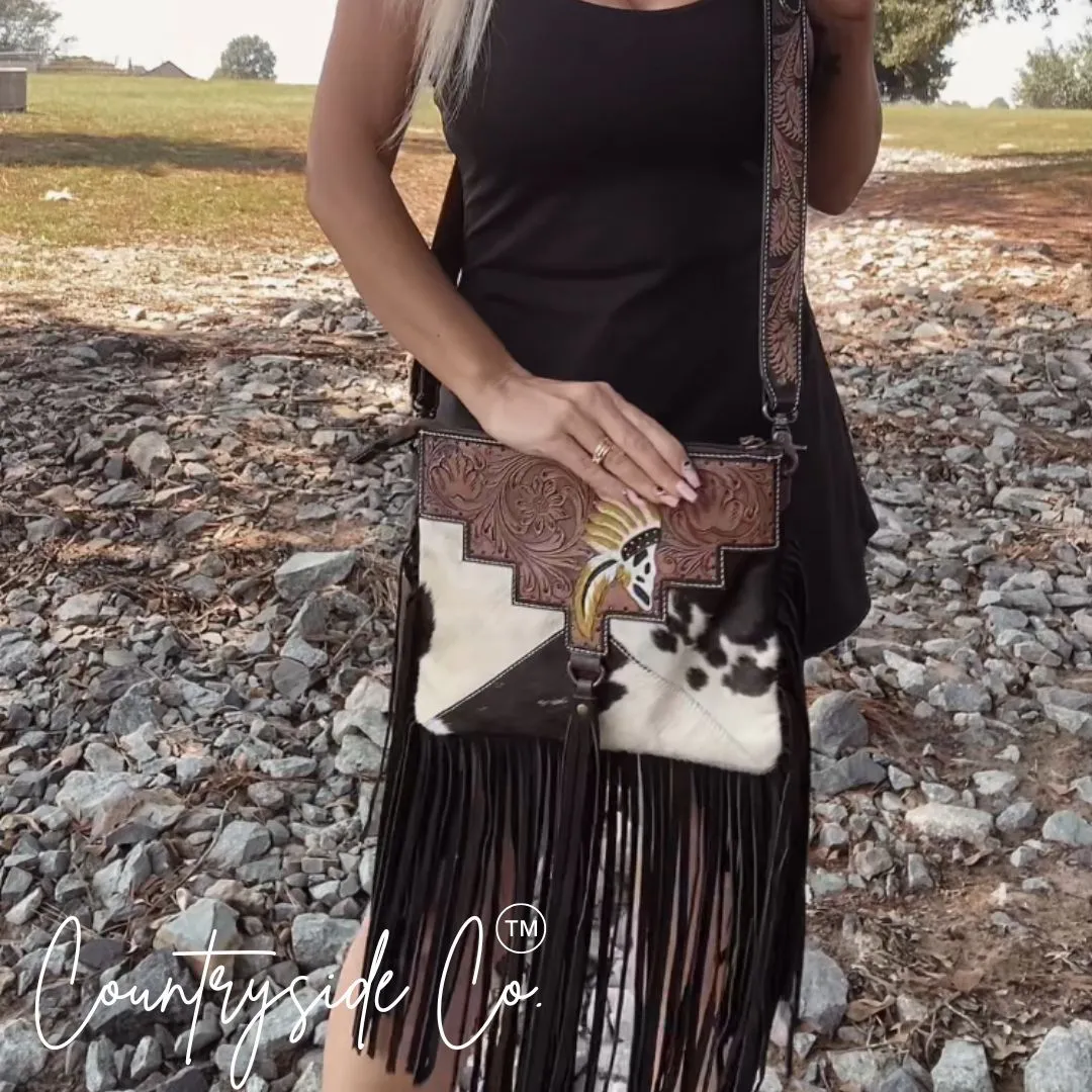 The Outlaw Cowhide Fringe Purse by Countryside Co. ONLY AT COUNTRYSIDE CO.