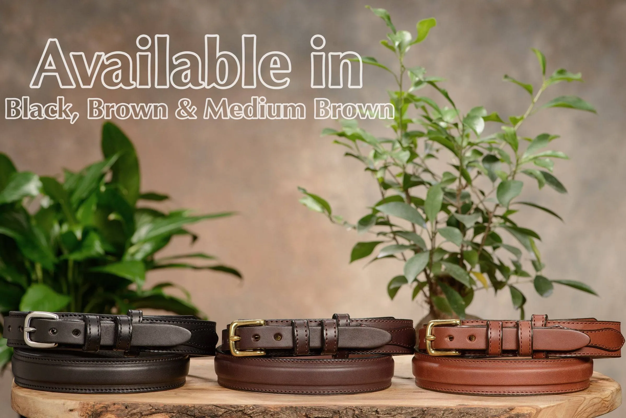 The Walker: Men's Brown Stitched Ranger 1.25"
