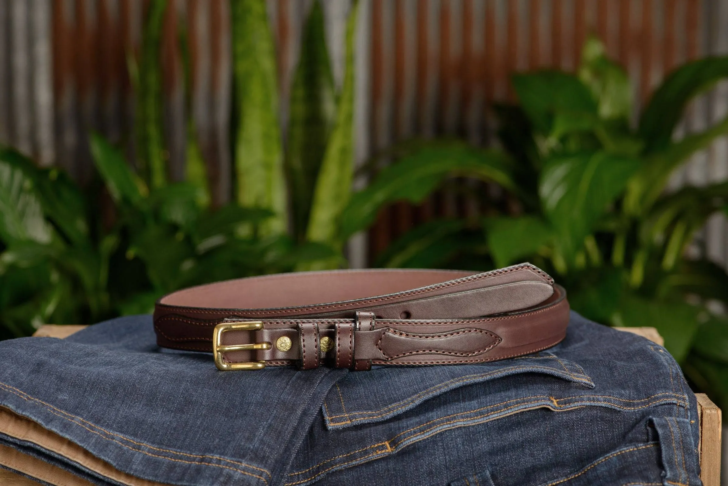 The Walker: Men's Brown Stitched Ranger 1.25"