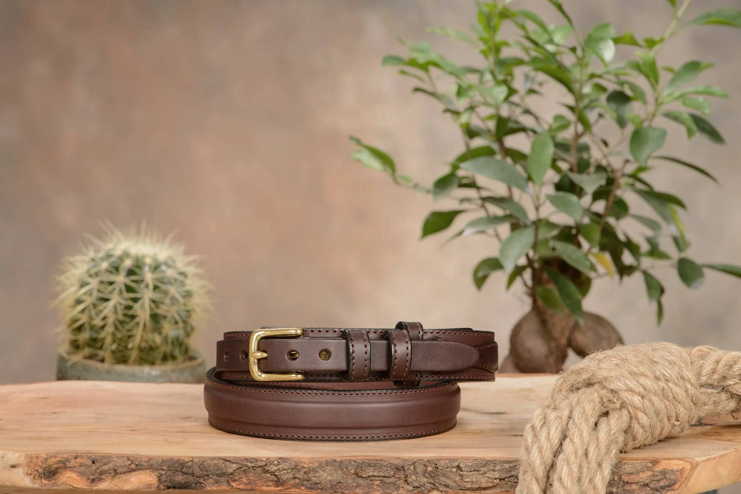 The Walker: Men's Brown Stitched Ranger 1.25"