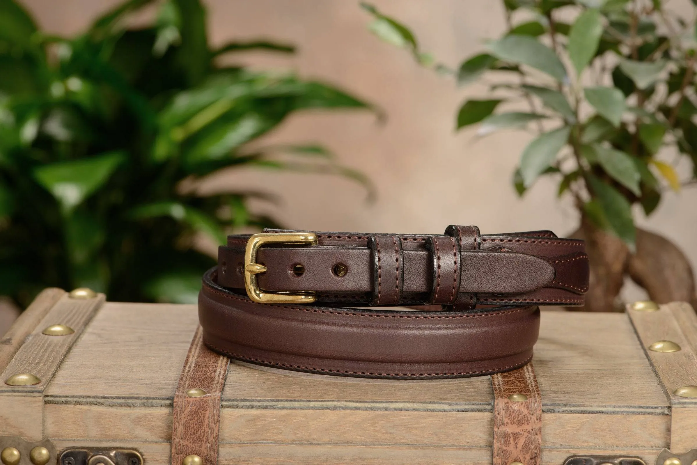 The Walker: Men's Brown Stitched Ranger 1.25"