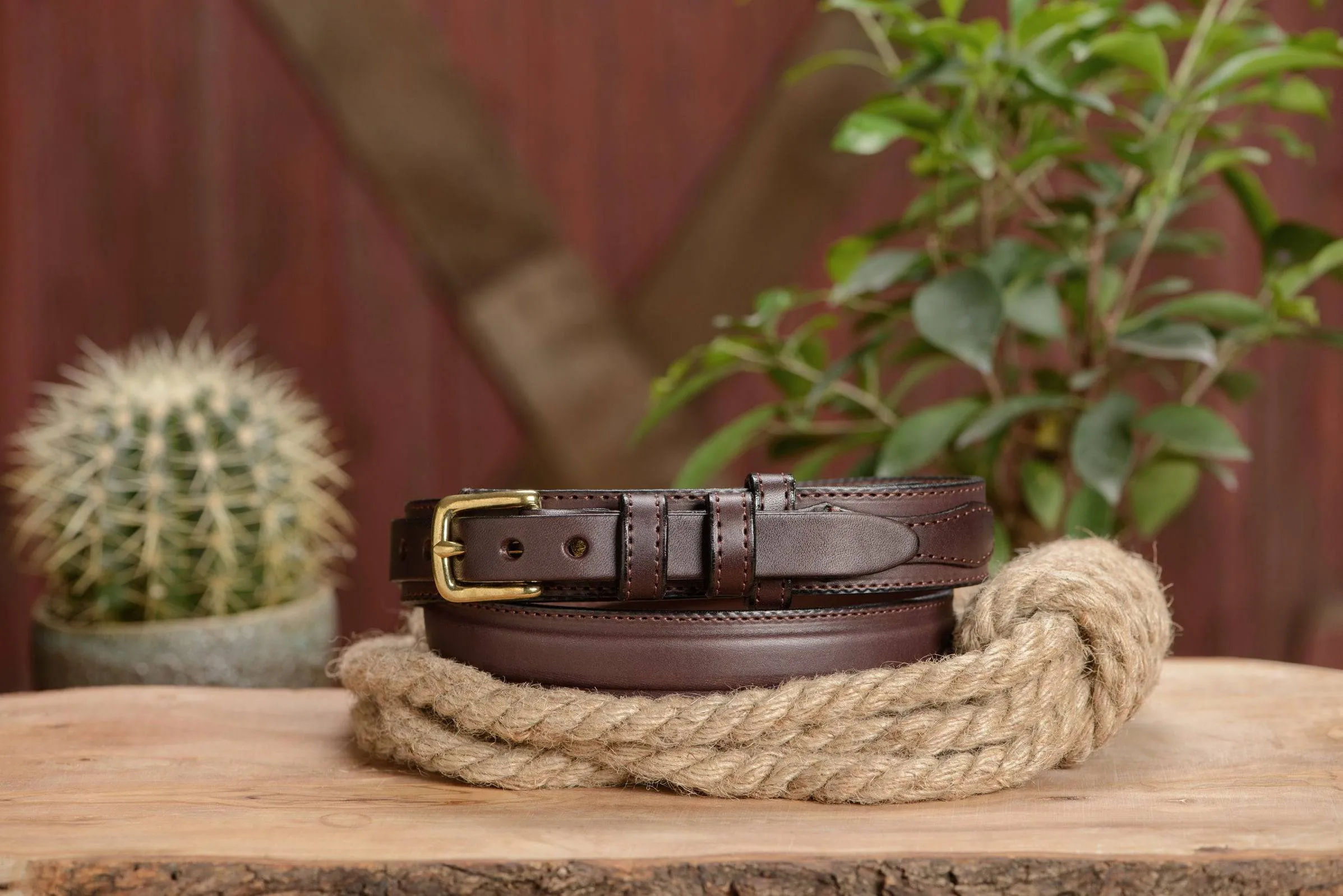 The Walker: Men's Brown Stitched Ranger 1.25"