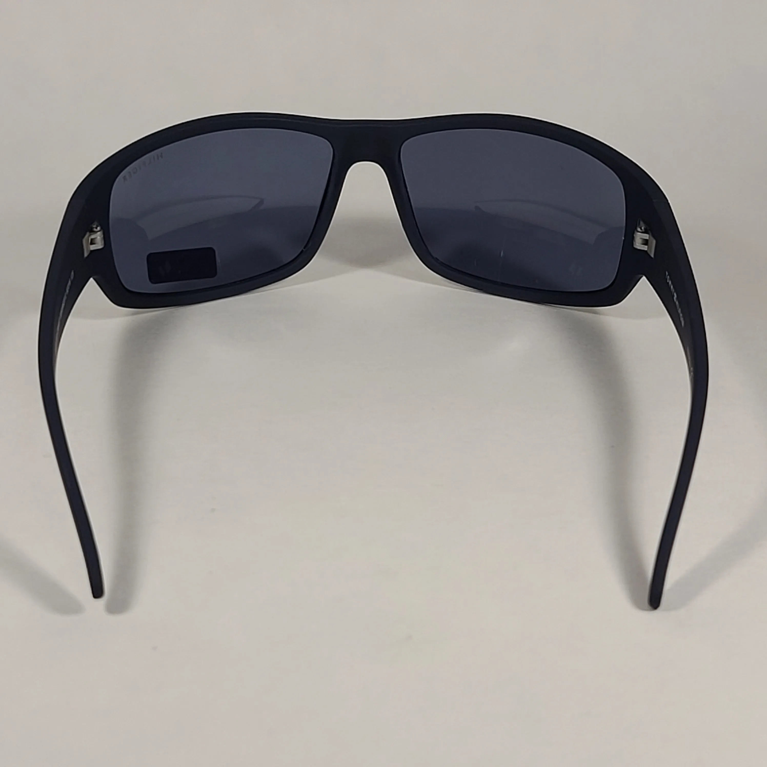 Tommy Hilfiger Bob Rectangular Wrap Sunglasses Sport Matte Navy Blue Gray Lens BOB MP OM497