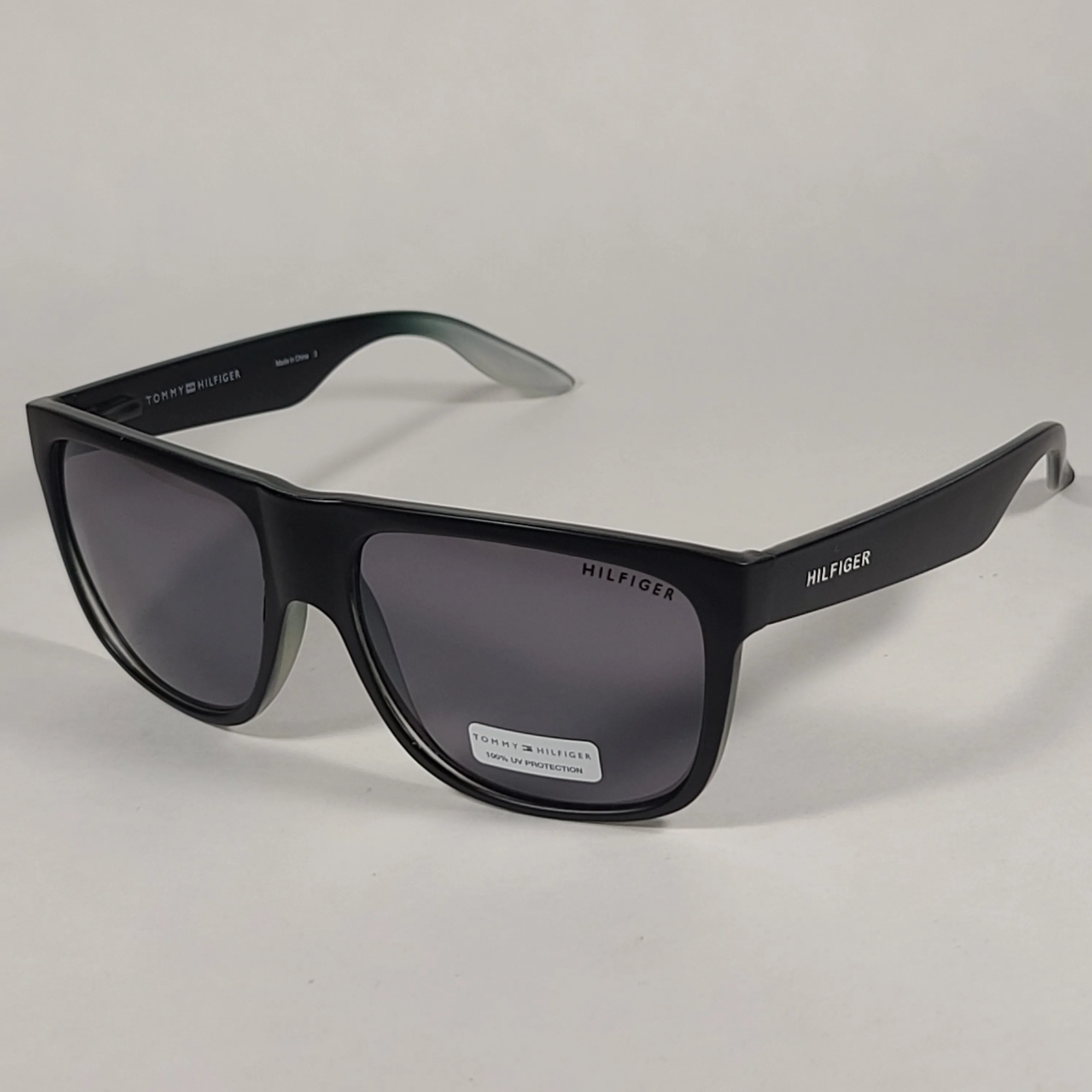 Tommy Hilfiger Tanner Square Sunglasses Matte Black And Green Gray Frame Gray Lens  TANNER MP OM302