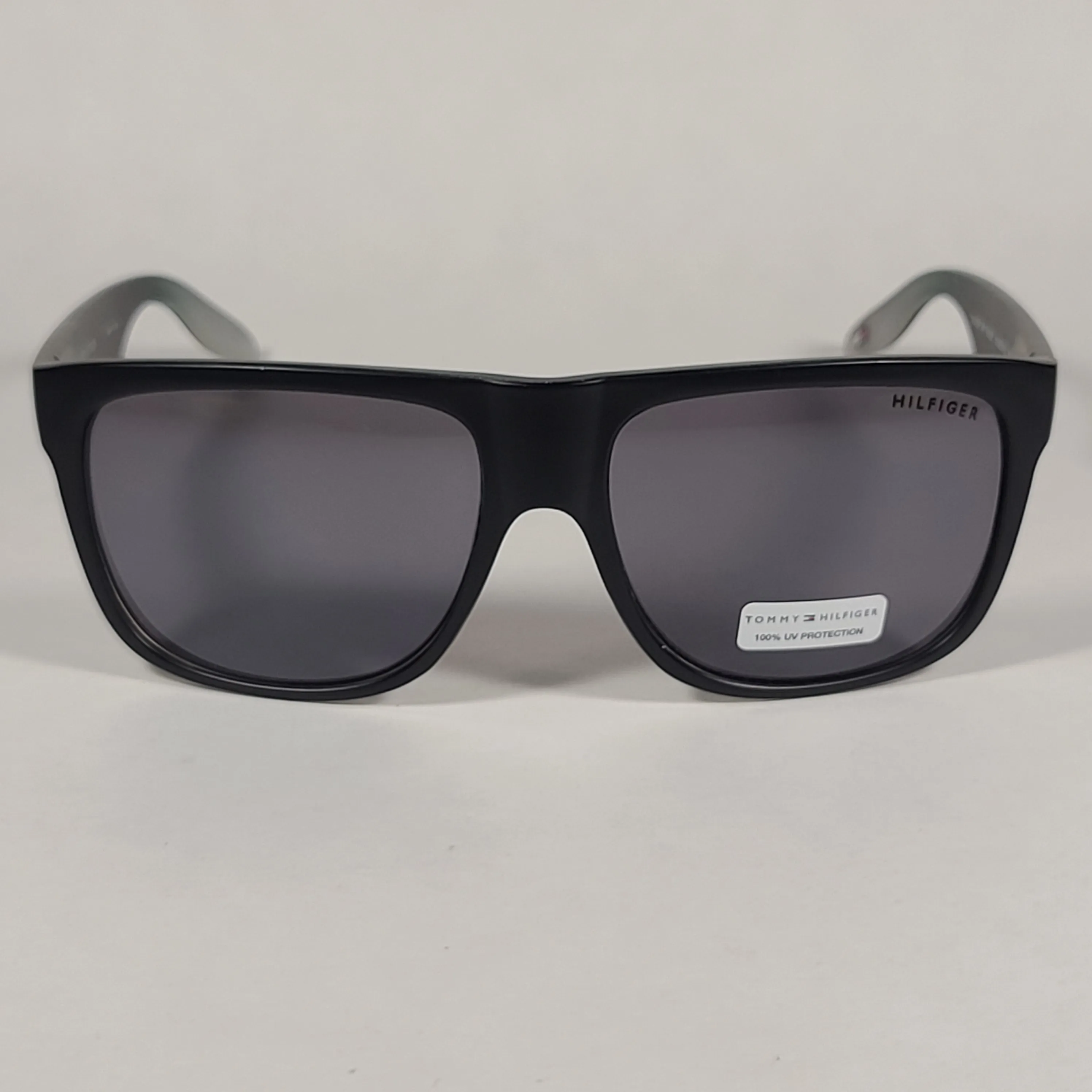 Tommy Hilfiger Tanner Square Sunglasses Matte Black And Green Gray Frame Gray Lens  TANNER MP OM302