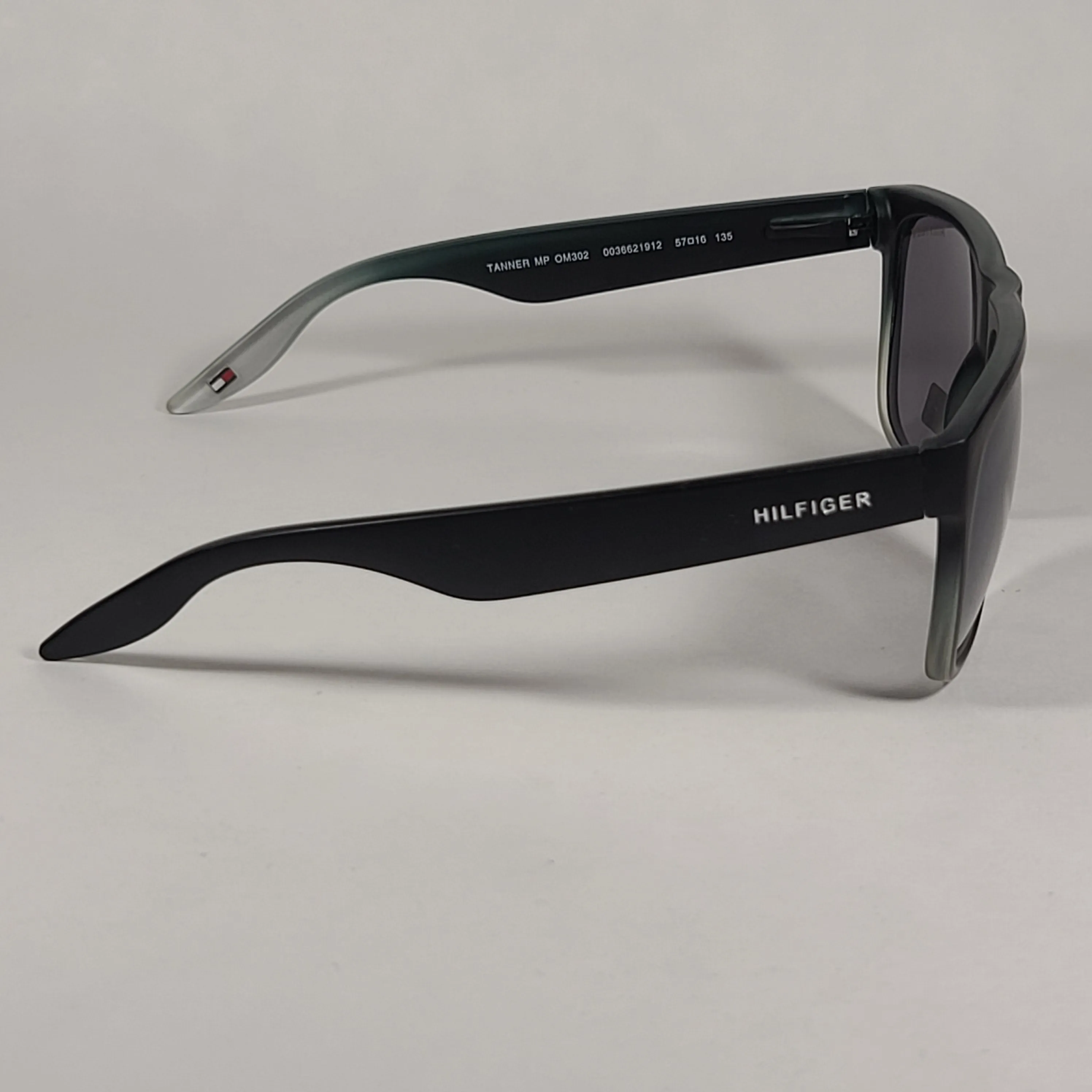 Tommy Hilfiger Tanner Square Sunglasses Matte Black And Green Gray Frame Gray Lens  TANNER MP OM302