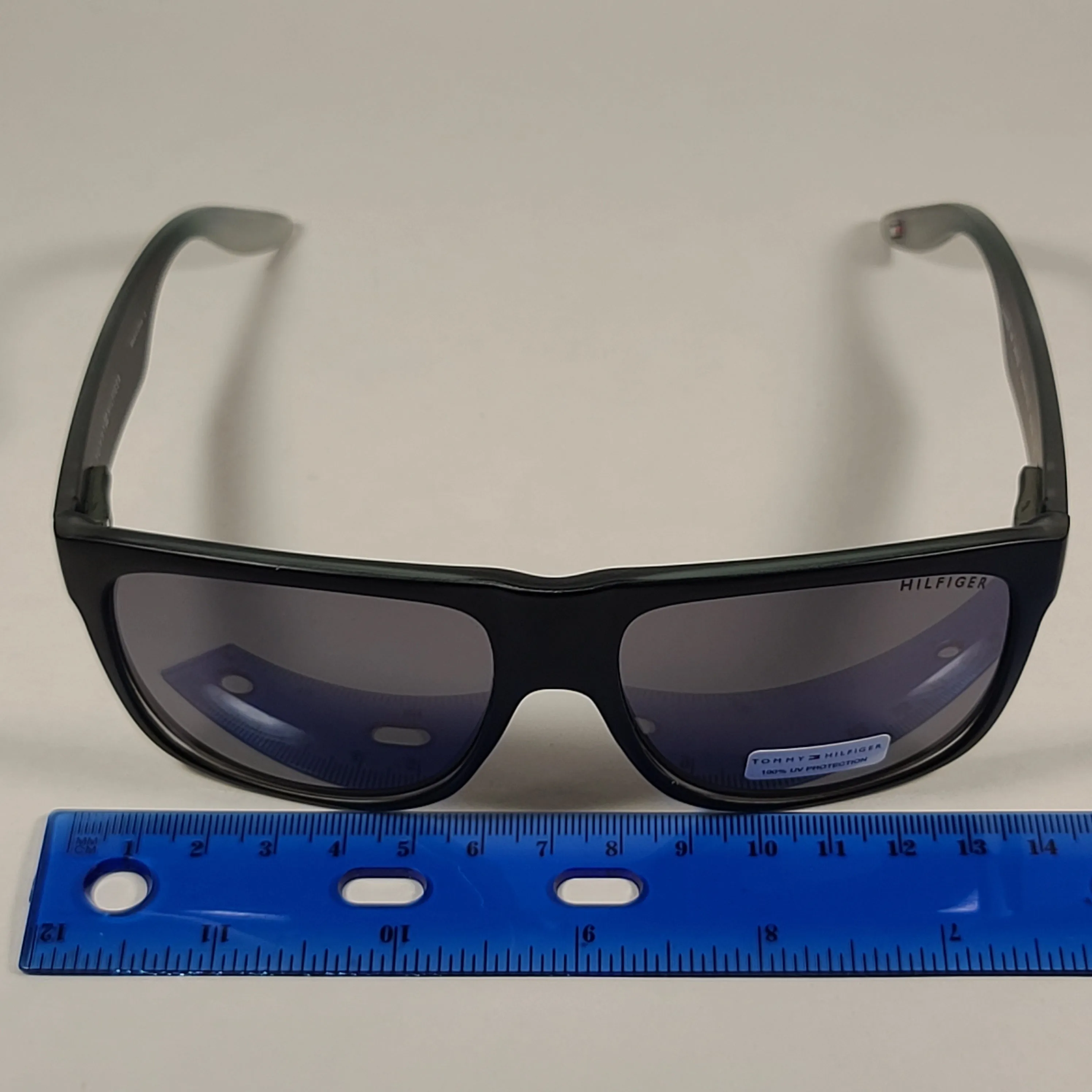 Tommy Hilfiger Tanner Square Sunglasses Matte Black And Green Gray Frame Gray Lens  TANNER MP OM302