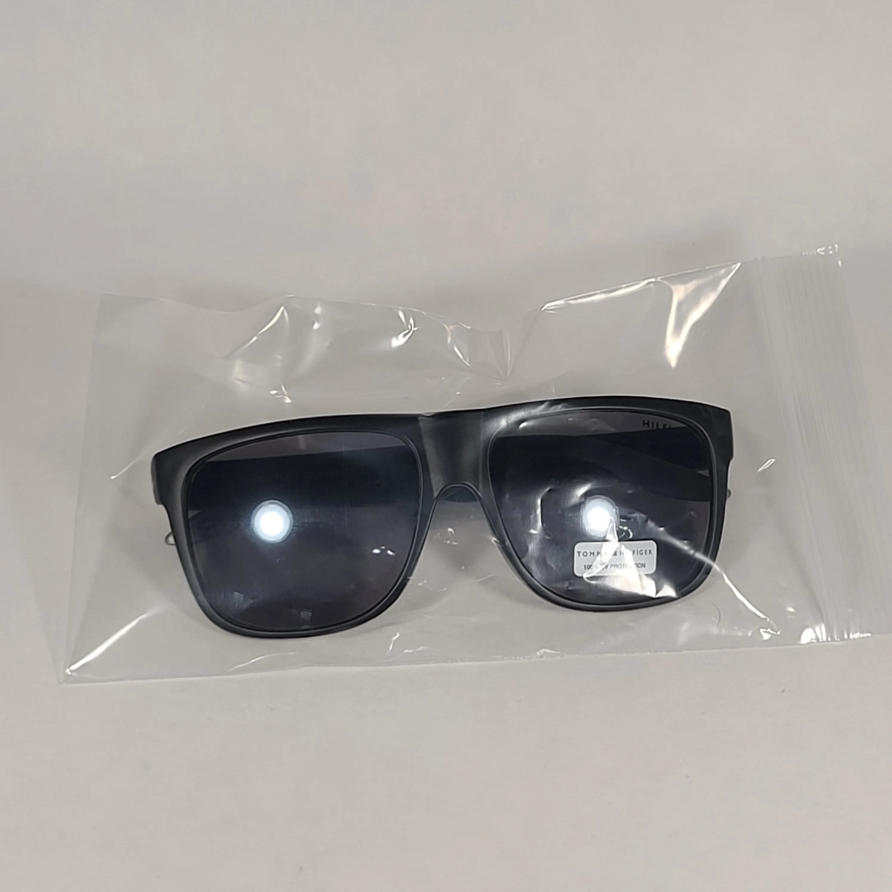 Tommy Hilfiger Tanner Square Sunglasses Matte Black And Green Gray Frame Gray Lens  TANNER MP OM302