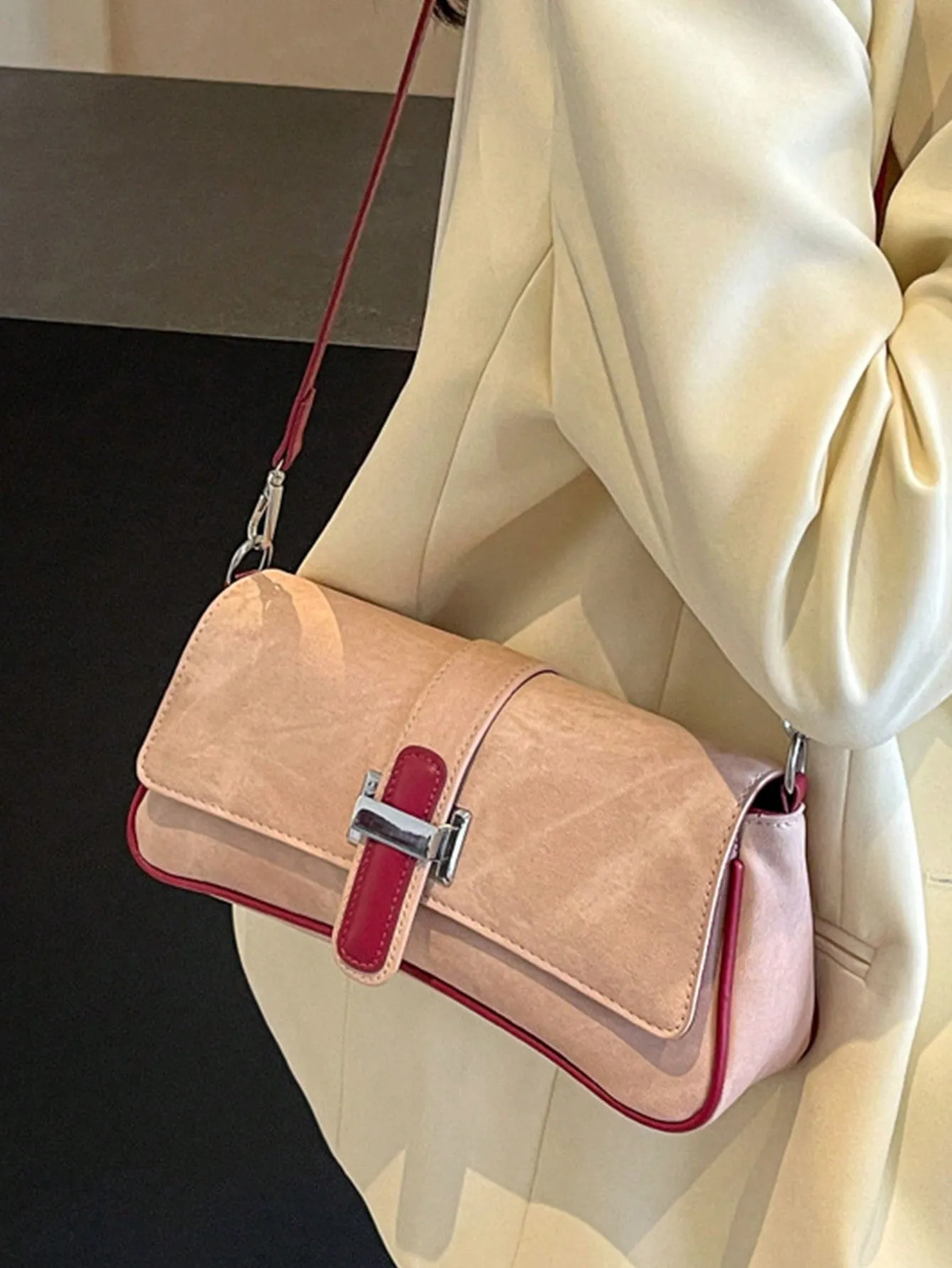 Trend Joker Cowboy Long Stick Shoulder Bag - Pink