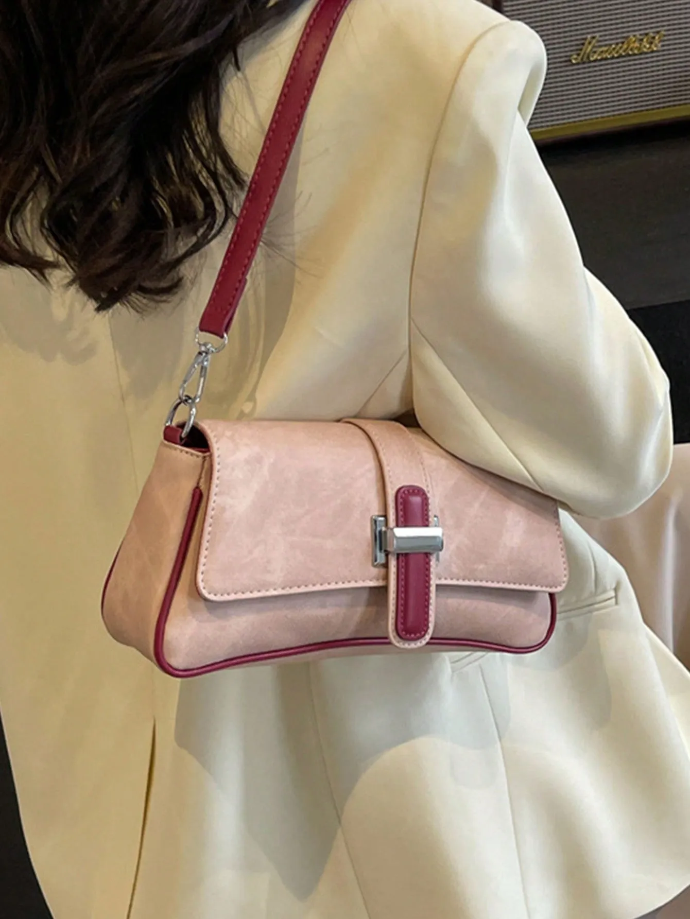 Trend Joker Cowboy Long Stick Shoulder Bag - Pink
