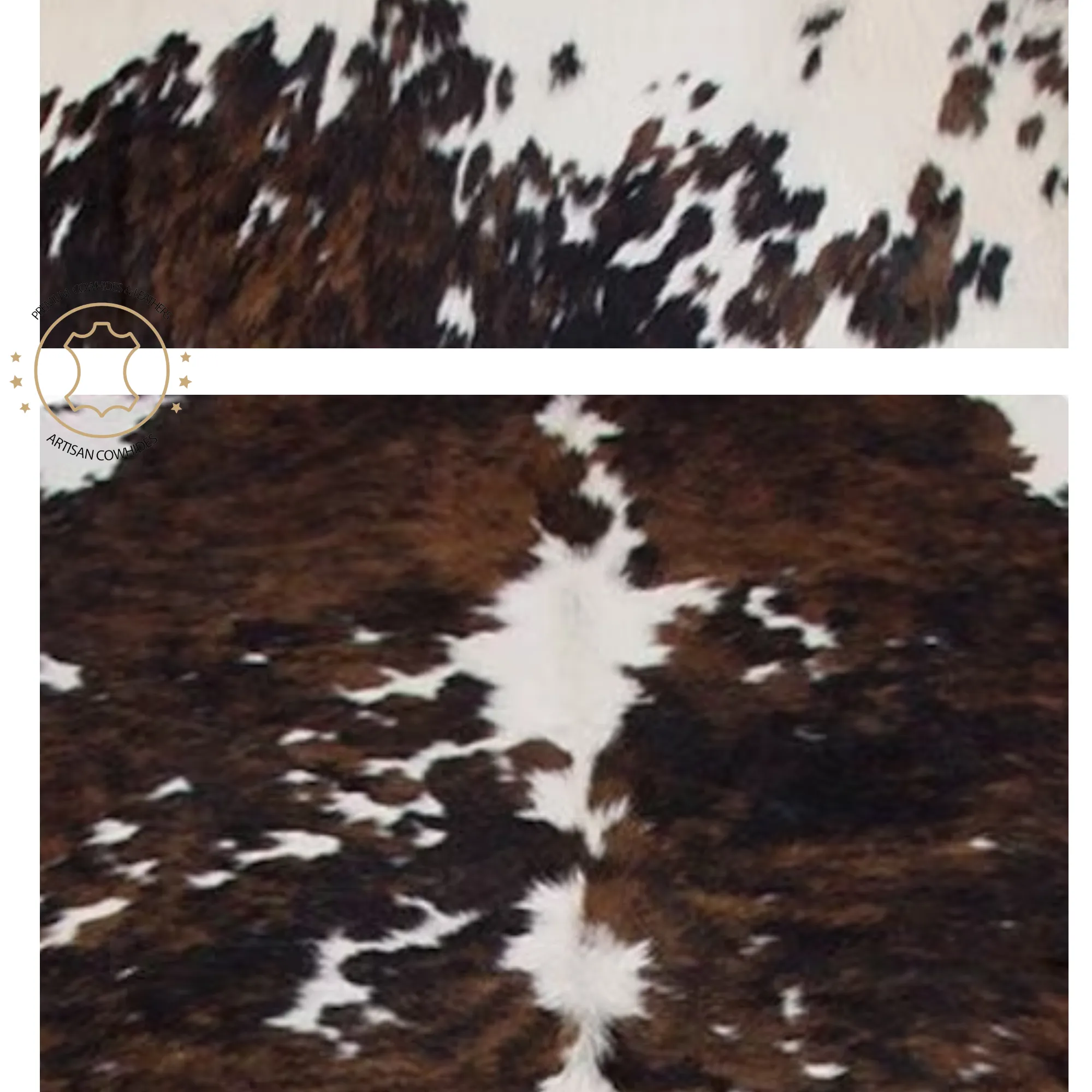 Tricolor  Cowhide PRE CUT Pieces | 12"x12", 12"x18", 12"x24" Precuts Sheets