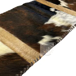 Tricolor Cowhide Table Runner- 7ft - Table Decor