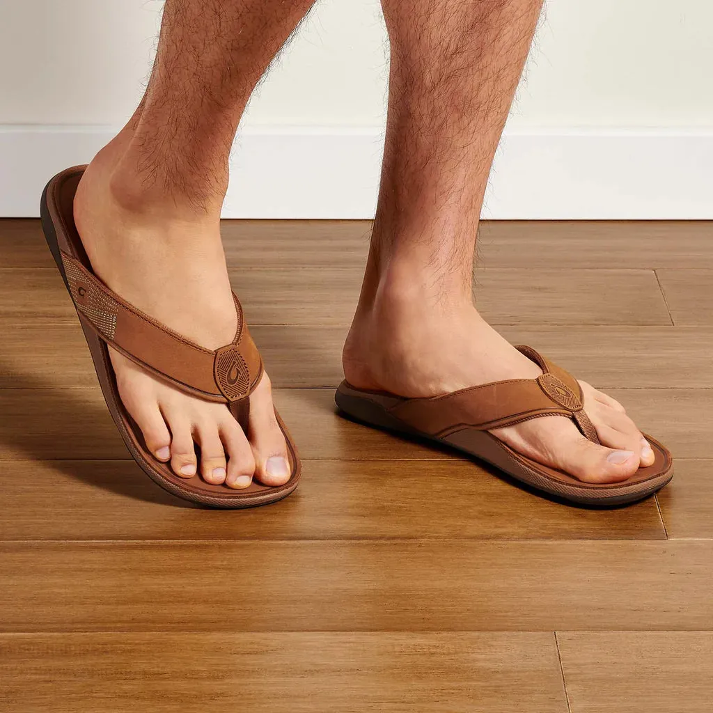 Tuahine Men's Leather Beach Sandal - Toffee
