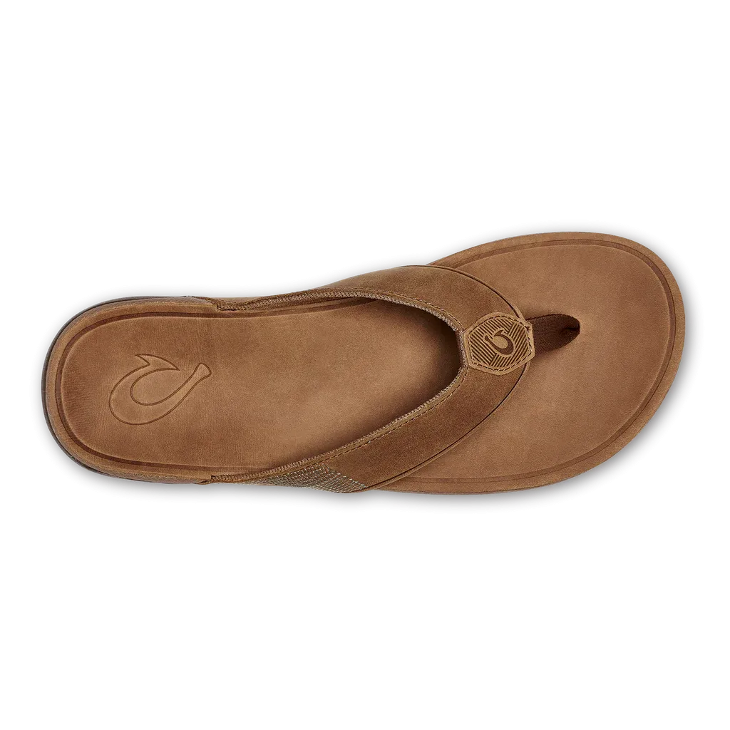Tuahine Men's Leather Beach Sandal - Toffee