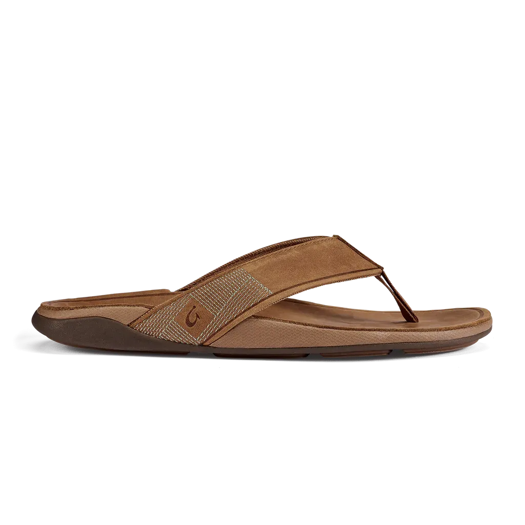 Tuahine Men's Leather Beach Sandal - Toffee