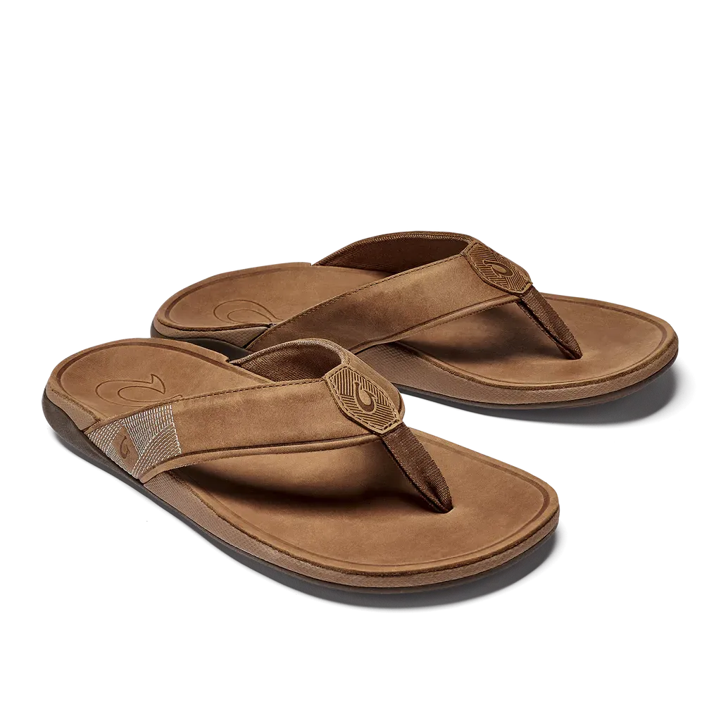 Tuahine Men's Leather Beach Sandal - Toffee