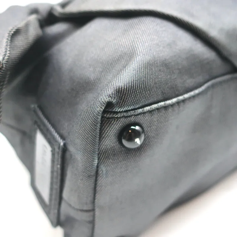 Valentino Bow Tote Dark Gray Coated Canvas Medium Shoulder Bag