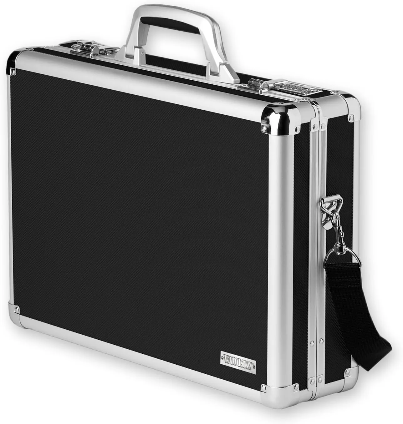 Vaultz Locking Briefcase - 18 x 14.25 x 5 Inch Combination Lock Hard Laptop Case w/Strap - Briefcases for Men and Women