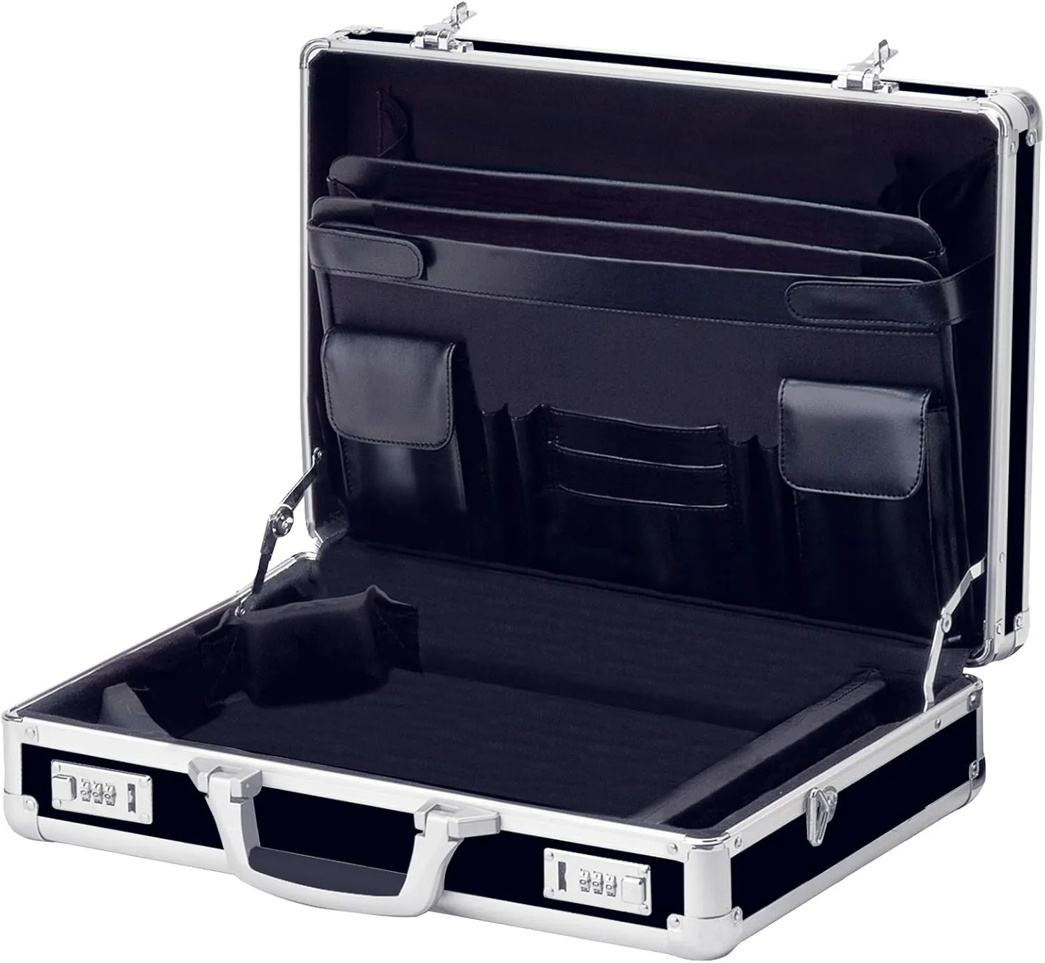 Vaultz Locking Briefcase - 18 x 14.25 x 5 Inch Combination Lock Hard Laptop Case w/Strap - Briefcases for Men and Women