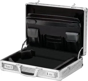 Vaultz Locking Briefcase - 18 x 14.25 x 5 Inch Combination Lock Hard Laptop Case w/Strap - Briefcases for Men and Women