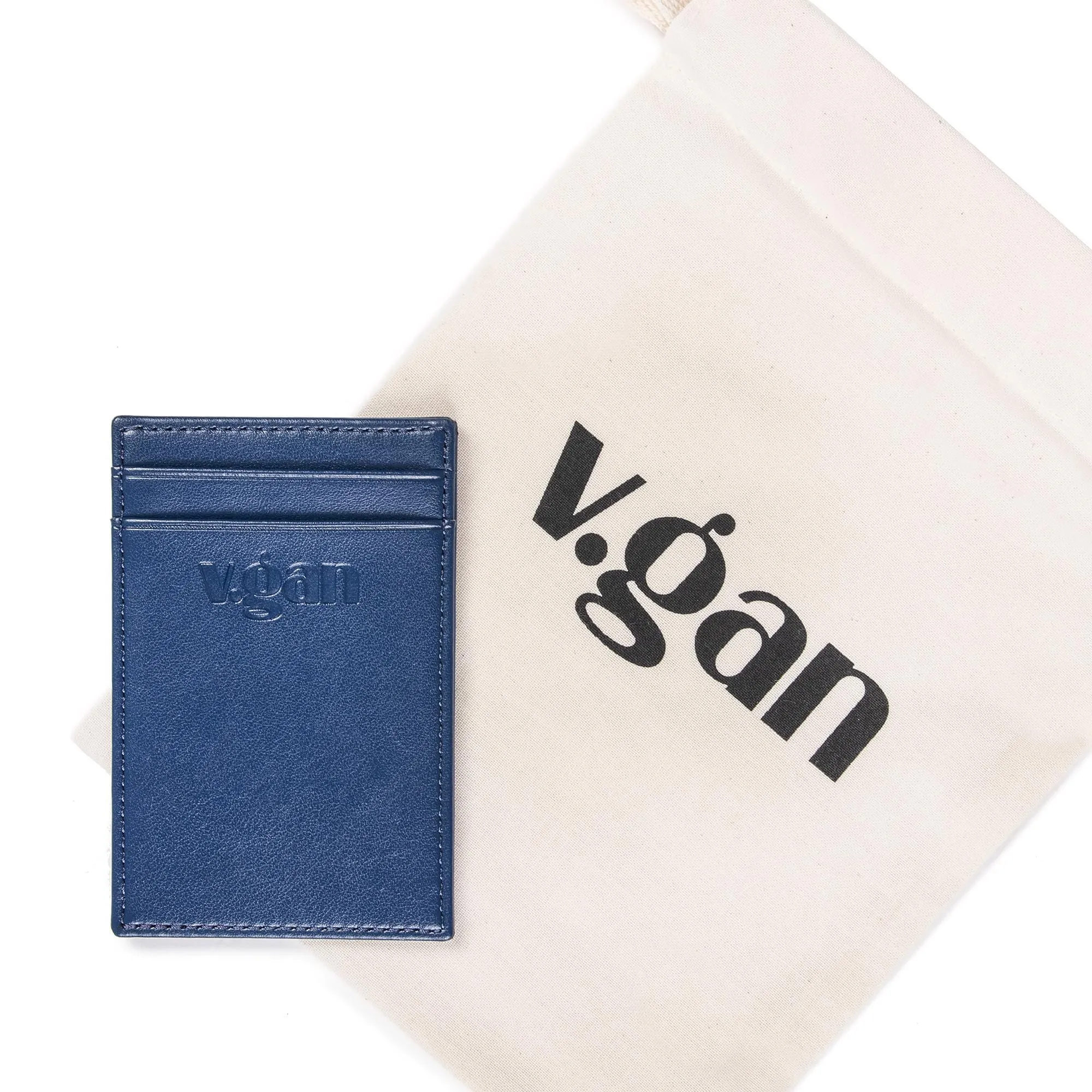 Vegan Leather Card Wallet | Navy