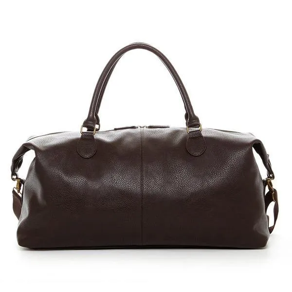 Vegan Leather Duffle Bag - Gunner Brown