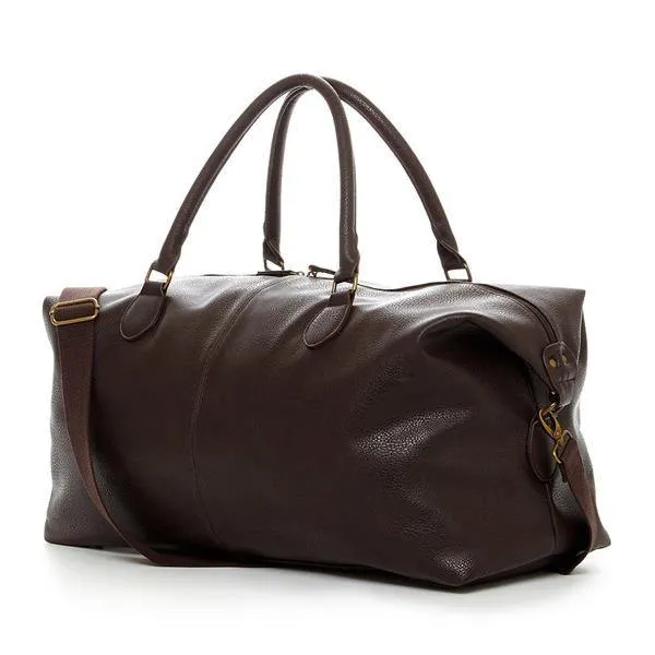 Vegan Leather Duffle Bag - Gunner Brown