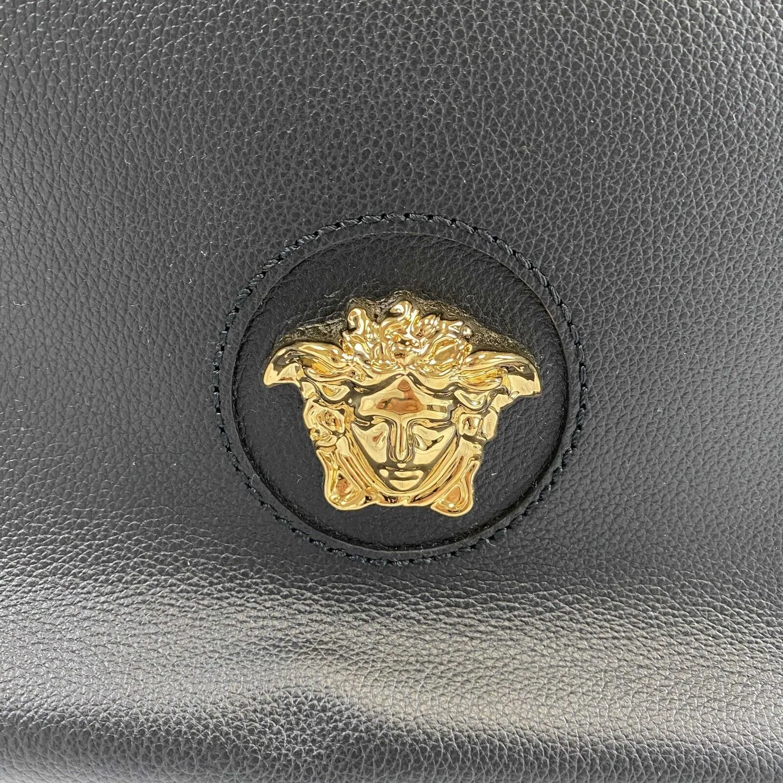 Versace - New w/ Tags - La Medusa Leather Hobo Bag - Black Shoulder Bag