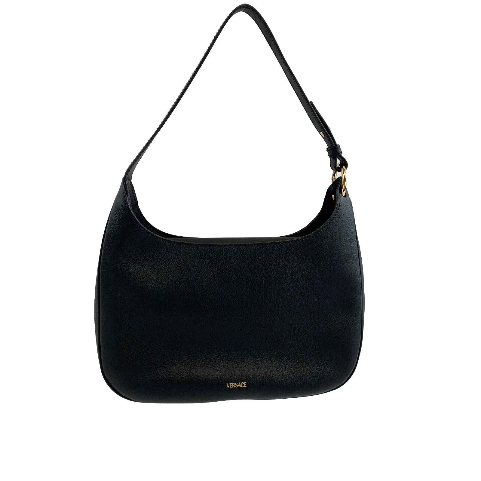Versace - New w/ Tags - La Medusa Leather Hobo Bag - Black Shoulder Bag