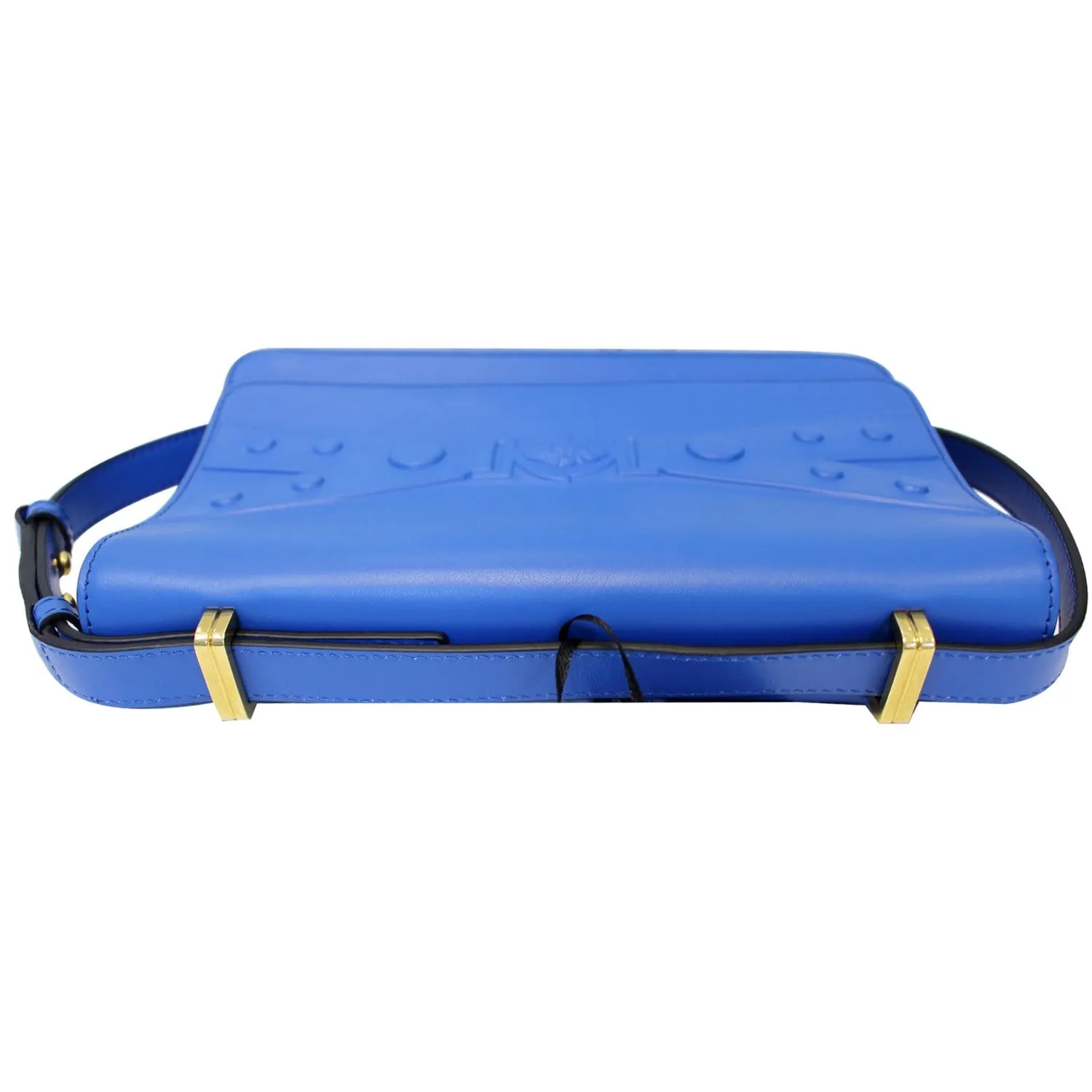 VERSACE Tribute X Leather Shoulder Bag Blue