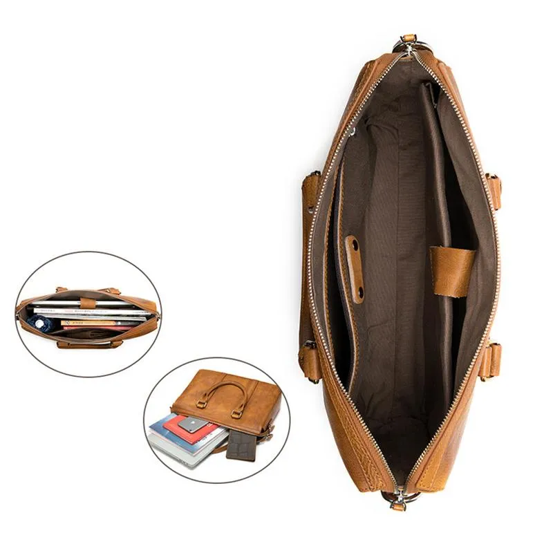 Vintage Fashion Solid Color Leather Handbags With Adjustable Strap