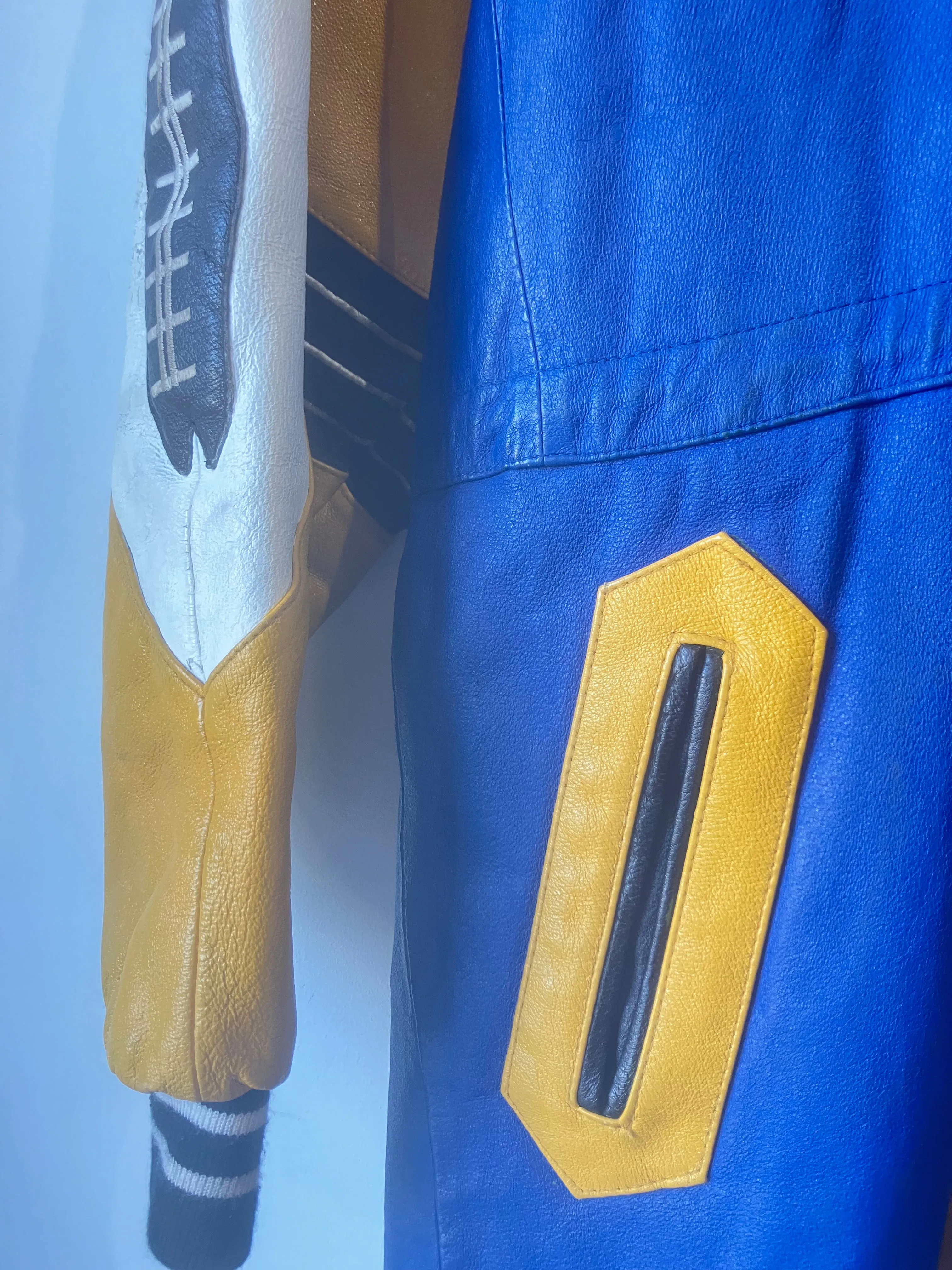 Vintage Michael Hoban 1991 Football Men's Leather Jacket