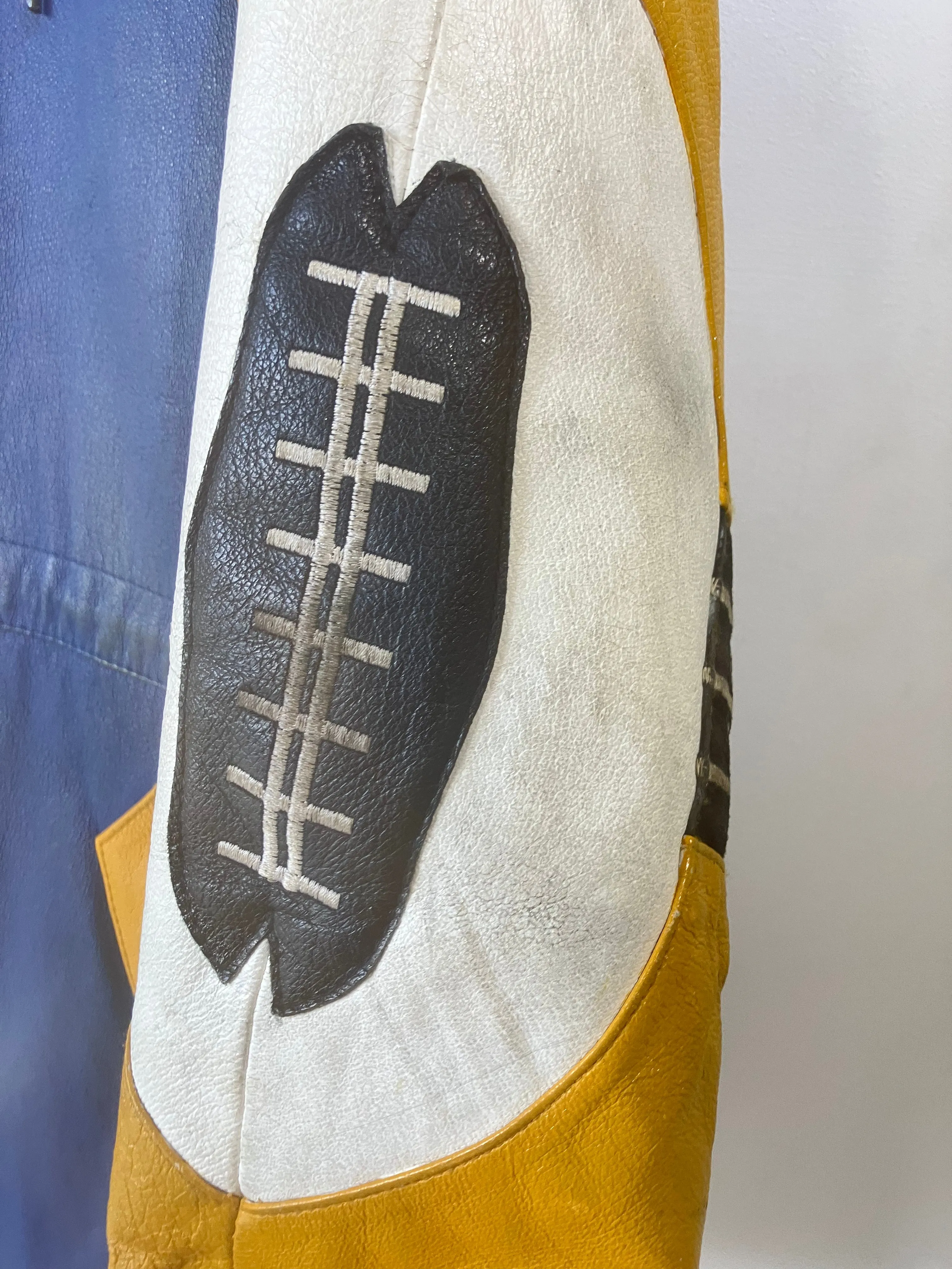Vintage Michael Hoban 1991 Football Men's Leather Jacket