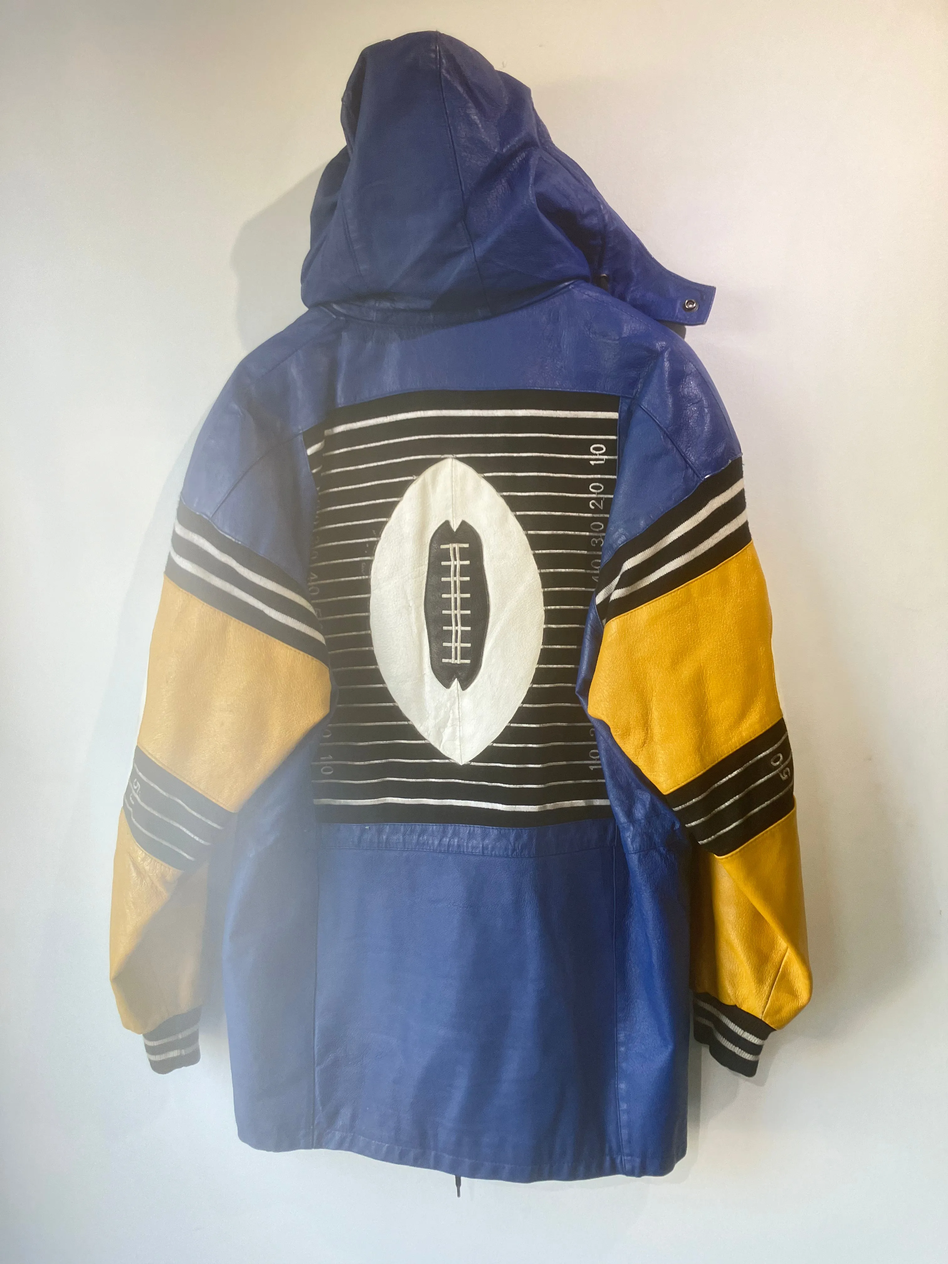 Vintage Michael Hoban 1991 Football Men's Leather Jacket