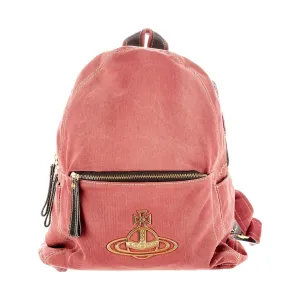 Vivienne Westwood Red Canvas Logo Backpack