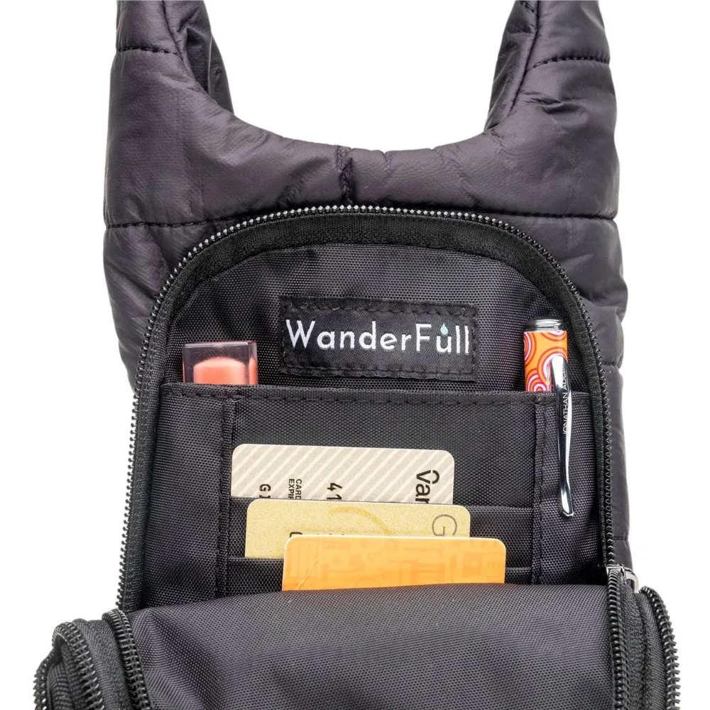 WanderFull Hydrobag Black Matte With Black/White Hounds Strap
