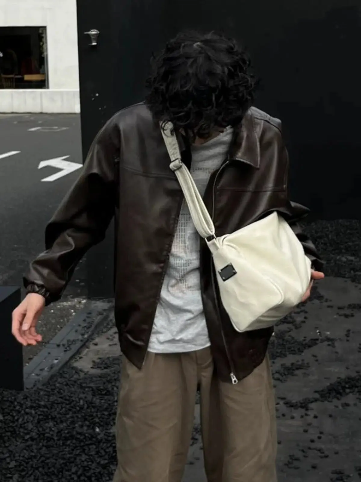 White Leather Shoulder Bag