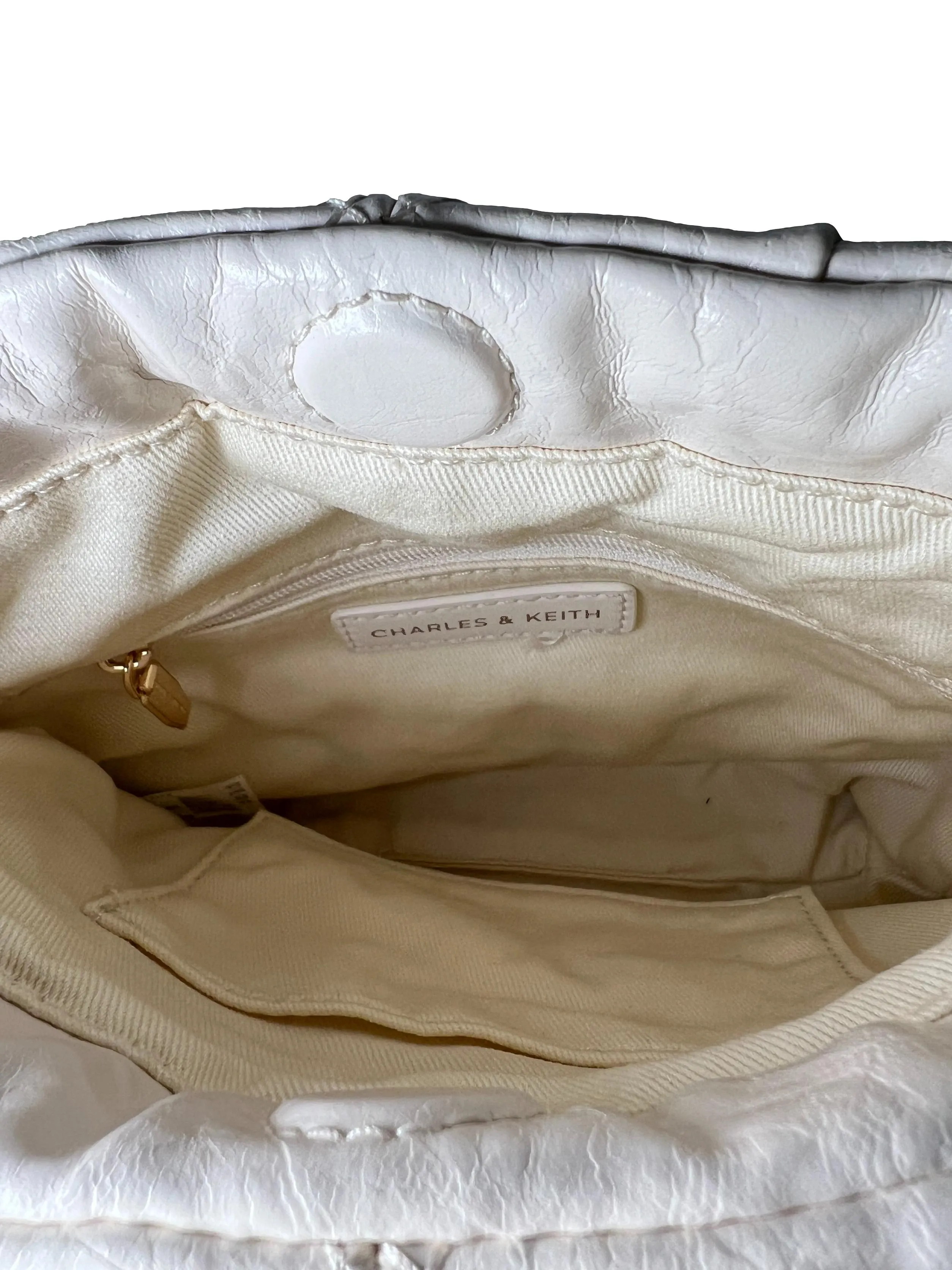 White Pu Leather Mini Bag
