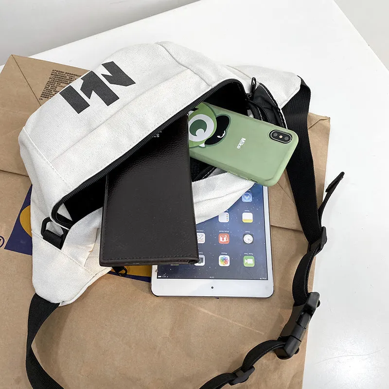 Women's & Men's & Trendy Korean Style Oxford Cloth Men's Chest Bags