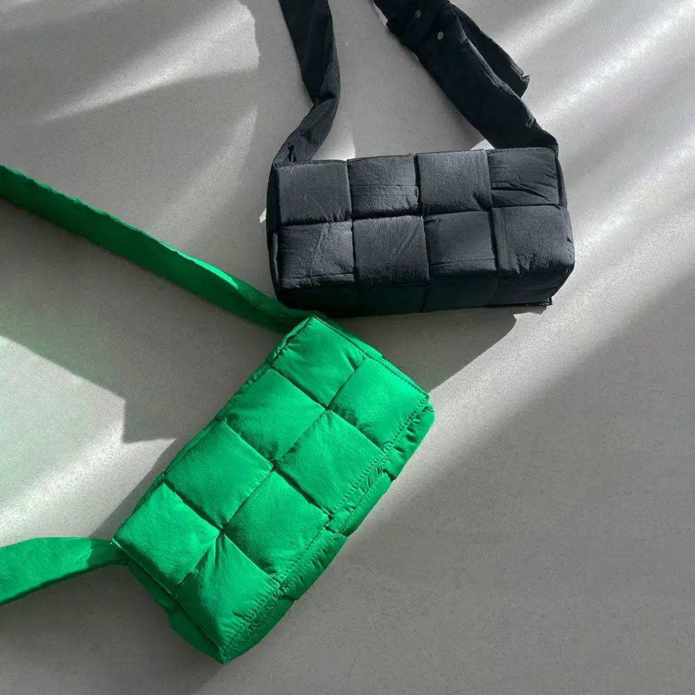 Woven Crossbody Canvas Bag
